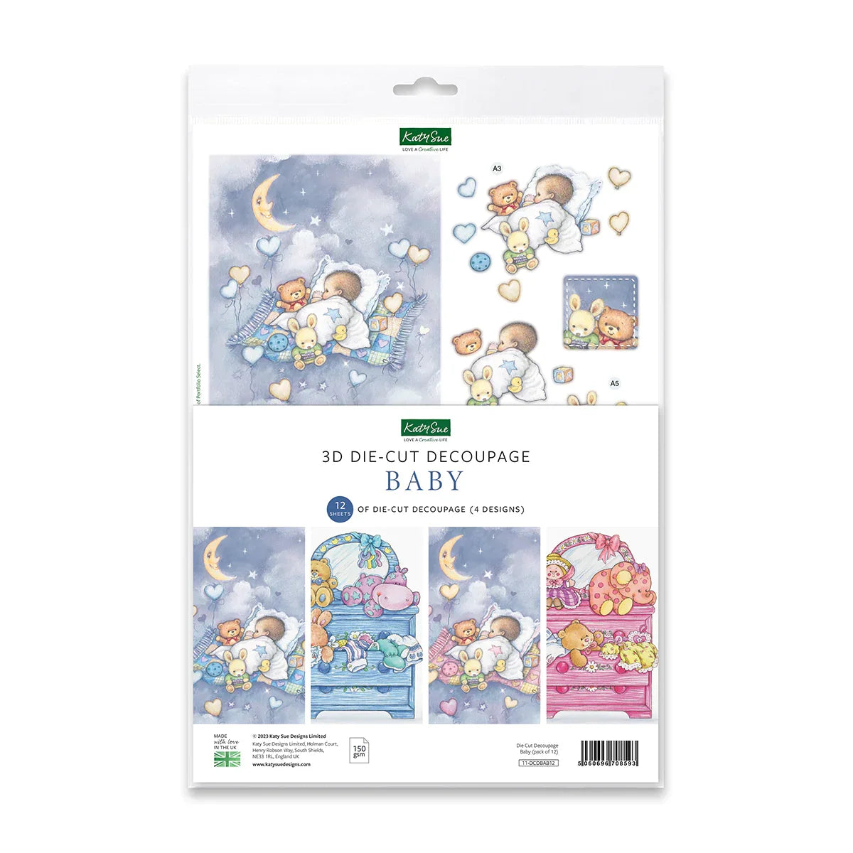 Die Cut Decoupage – Baby (Pack Of 12)-1