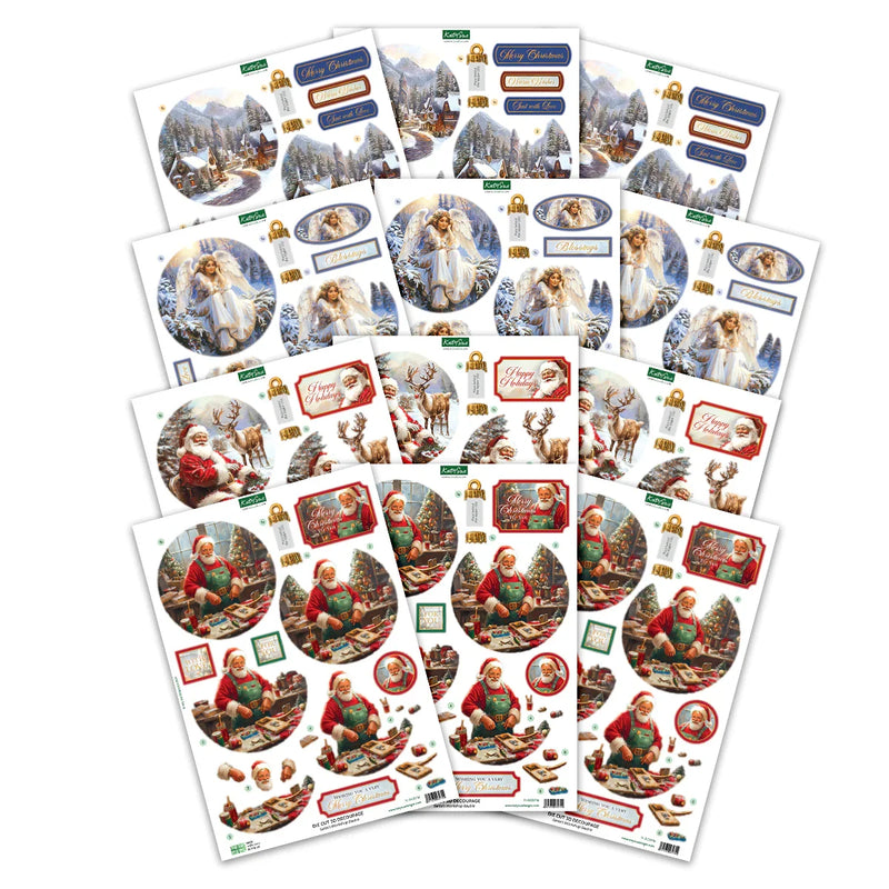 Die Cut Decoupage – Christmas Bauble Selection (pack of 12)-2