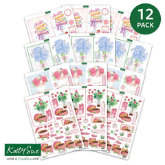 Die Cut Decoupage - Birthday Cake and Flowers (Pack Of 12)-2