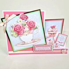Die Cut Decoupage - Birthday Cake and Flowers (Pack Of 12)-12