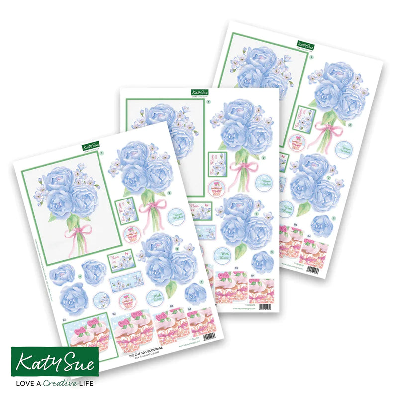 Die Cut Decoupage - Birthday Cake and Flowers (Pack Of 12)-5
