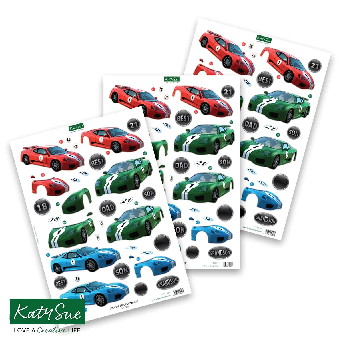 Découpage prédécoupé – Voitures et motos (Paquet de 12)-5