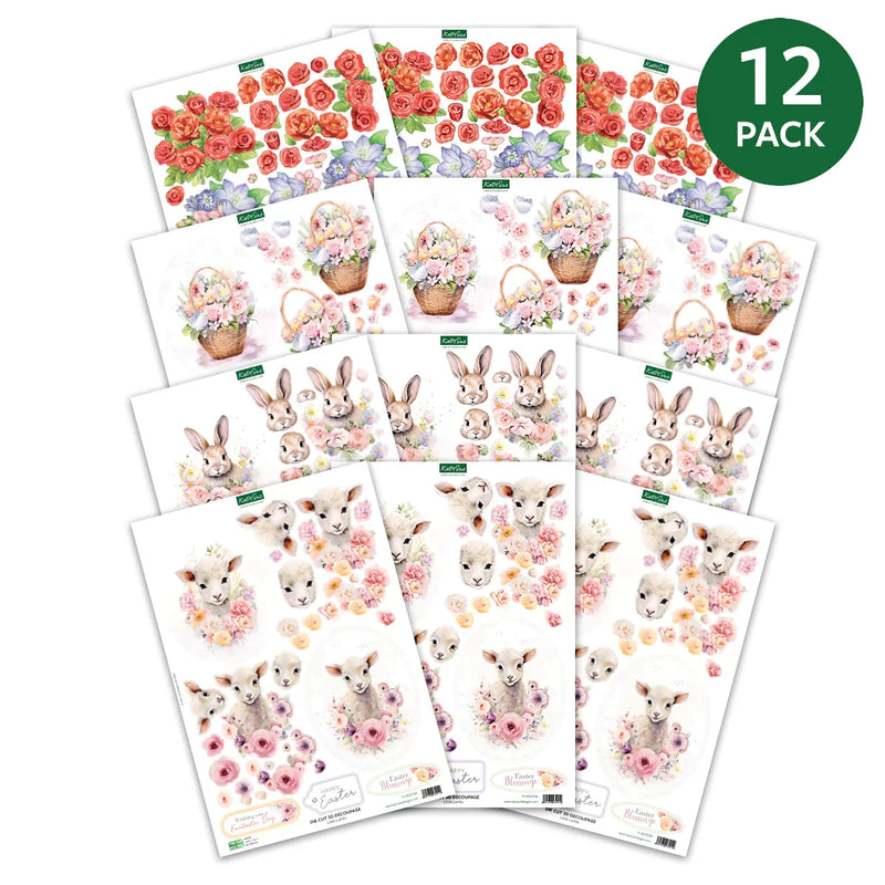 Die Cut Decoupage - Easter Animals & Spring Florals (pack of 12)-2