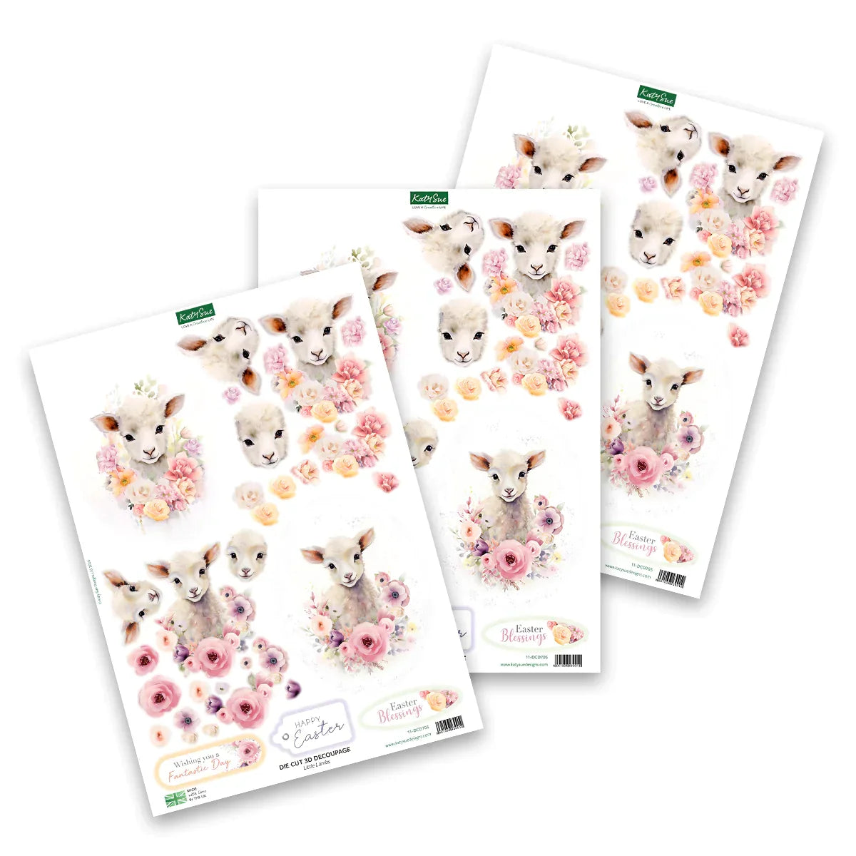 Die Cut Decoupage - Easter Animals & Spring Florals (pack of 12)-4