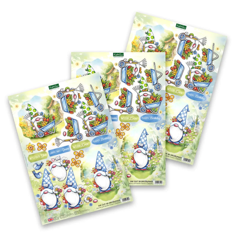 Die Cut Decoupage – Garden Gnomes (Pack of 12)-4