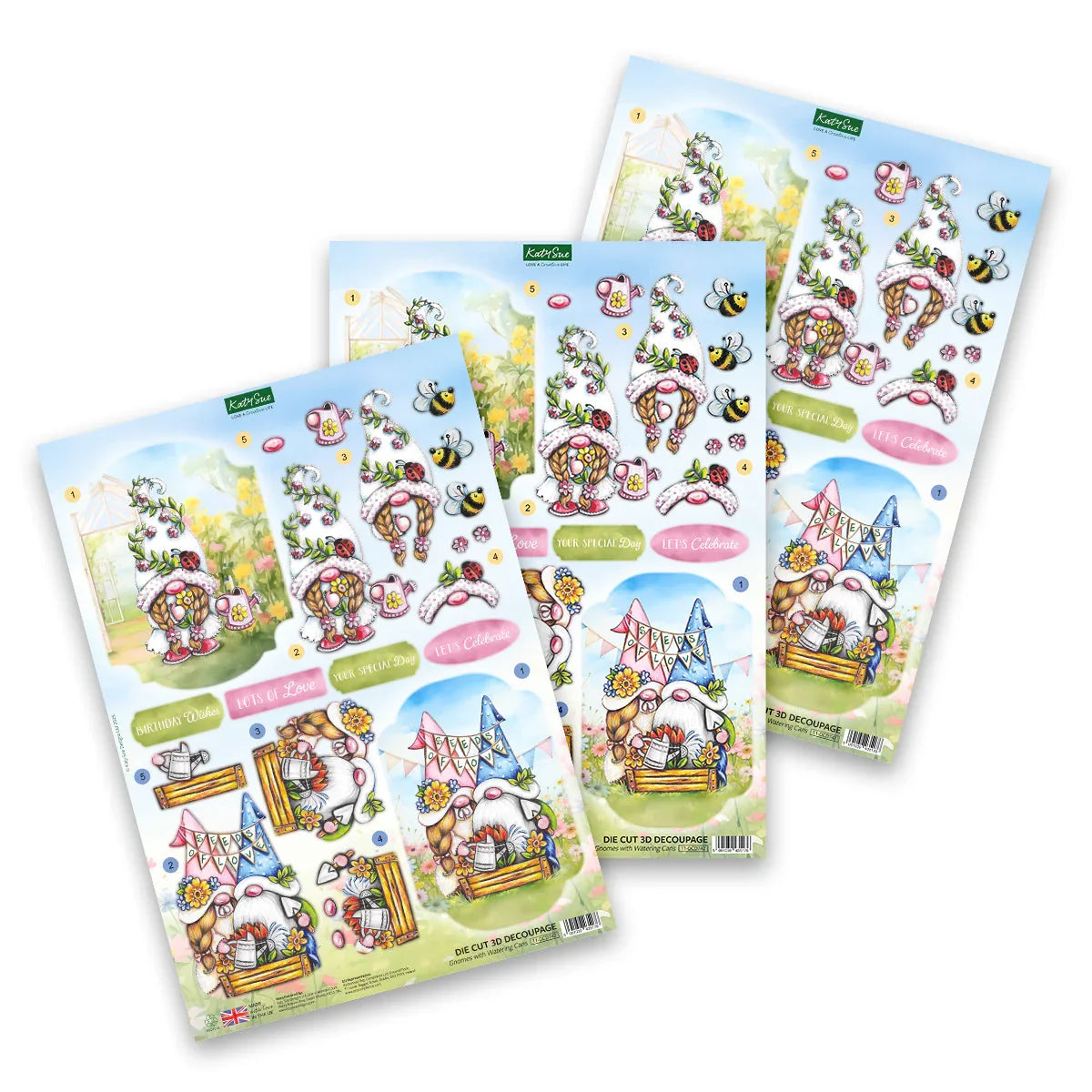 Die Cut Decoupage – Garden Gnomes (Pack of 12)-6