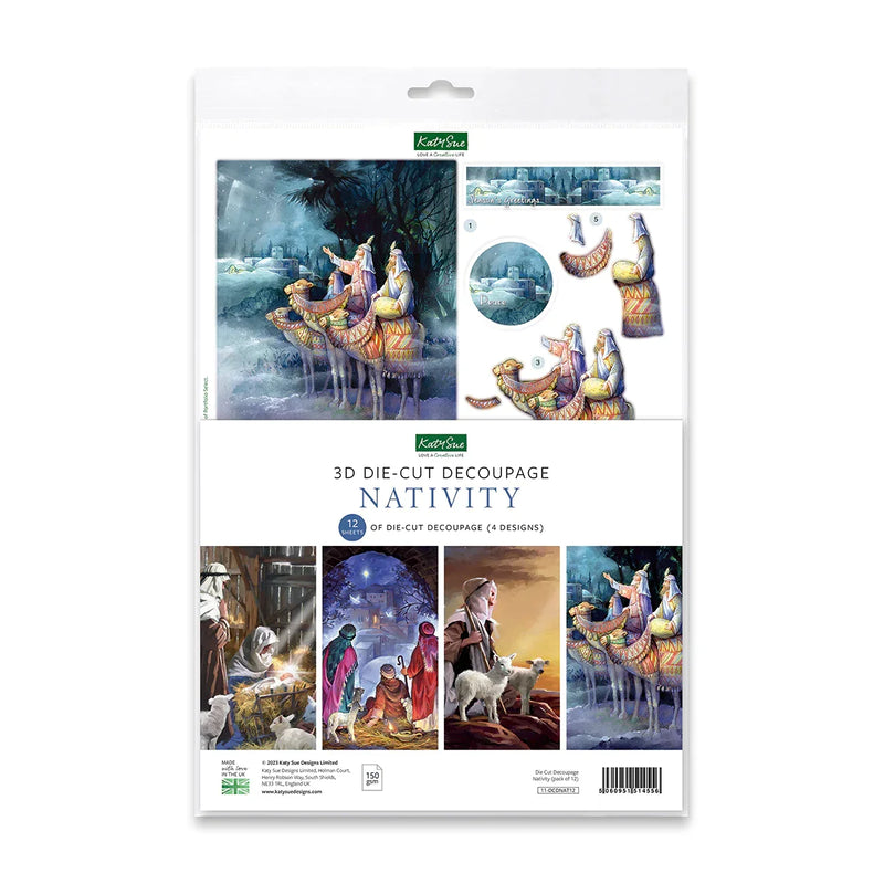 Die Cut Decoupage – Nativity (Pack Of 12)-1