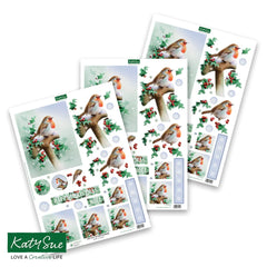 Die Cut Decoupage – Robins (Pack Of 12)-4