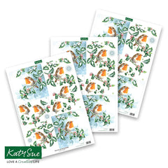 Die Cut Decoupage – Robins (Pack Of 12)-6