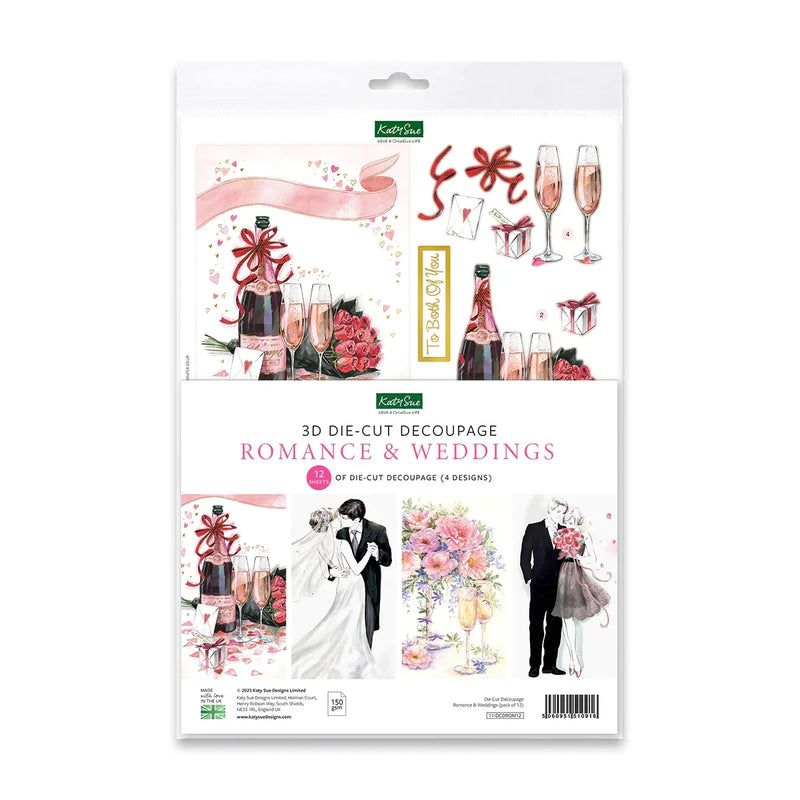 Découpage prédécoupé – Romantisme et Mariages (Paquet de 12)-1