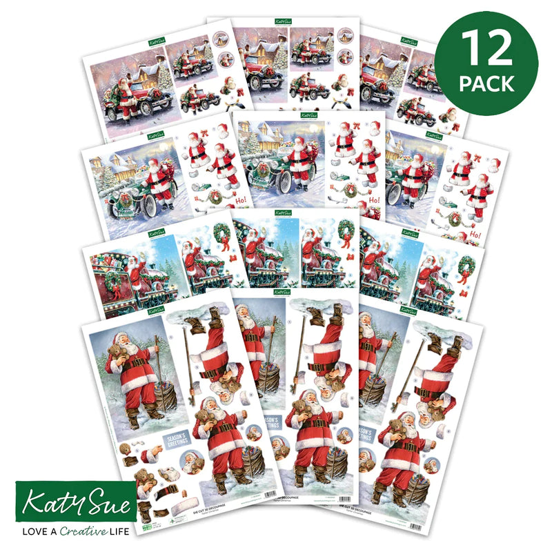 Découpages prédécoupés – Sélection Père Noël (Paquet de 12)-2