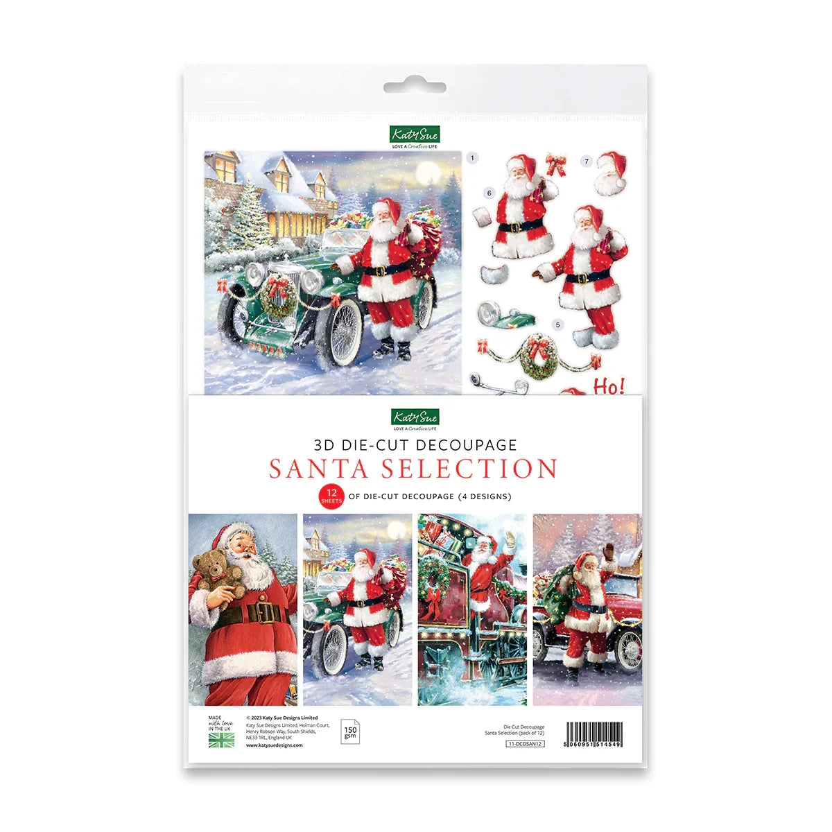 Découpages prédécoupés – Sélection Père Noël (Paquet de 12)-1