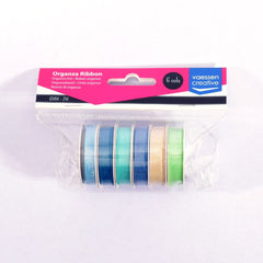 Vaessen Creative Organza Ribbon 6 Colours 6mmx2m Baby Blue-1