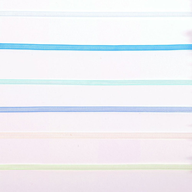 Vaessen Creative Organza Ribbon 6 Colours 3mmx2m Baby Blue-4
