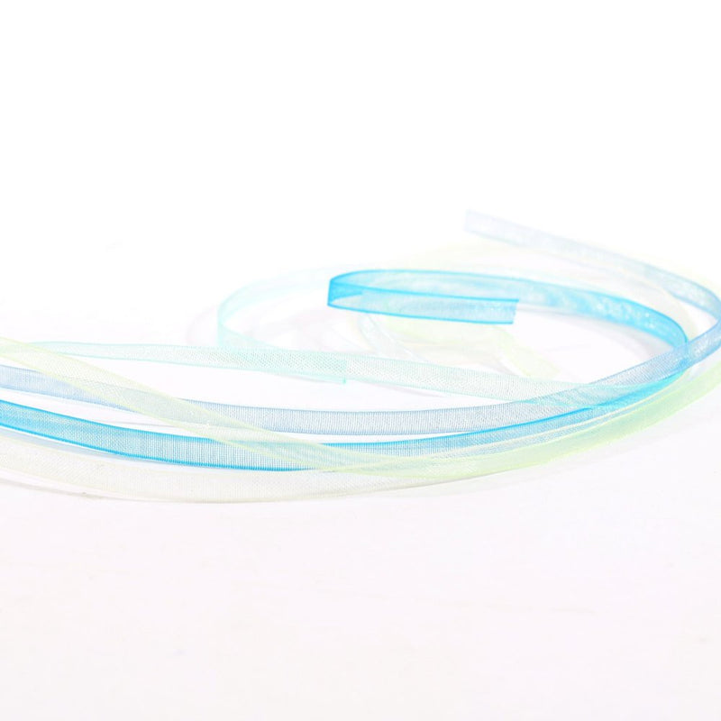 Vaessen Creative Organza Ribbon 6 Colours 3mmx2m Baby Blue-5