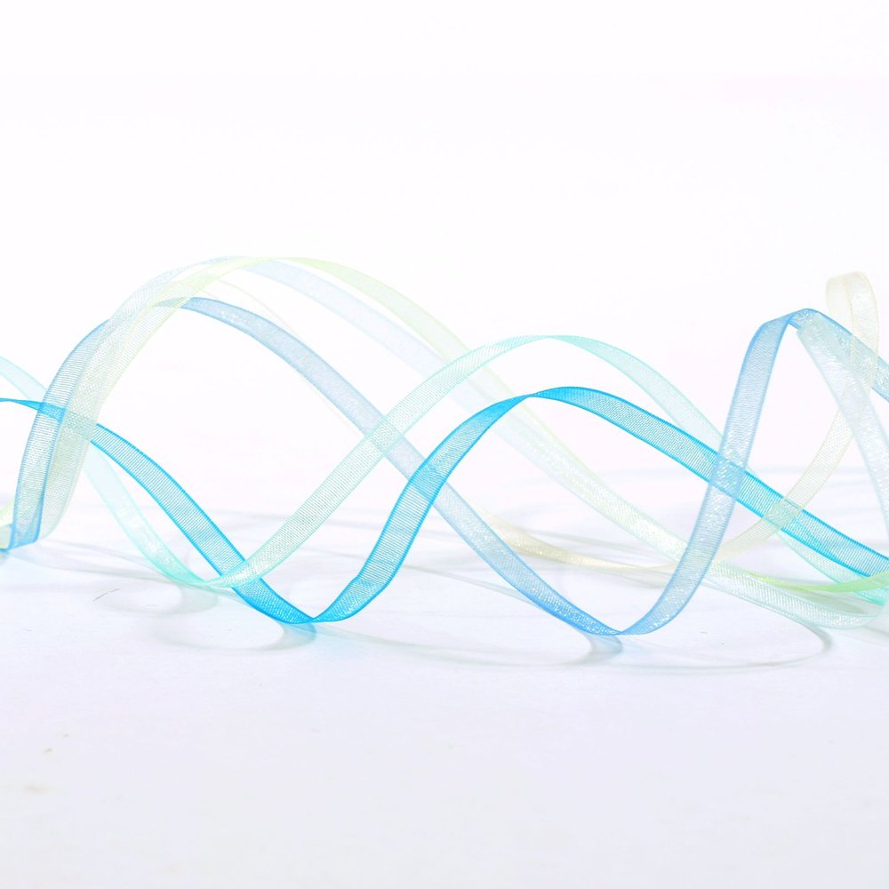 Vaessen Creative Organza Ribbon 6 Colours 3mmx2m Baby Blue-6