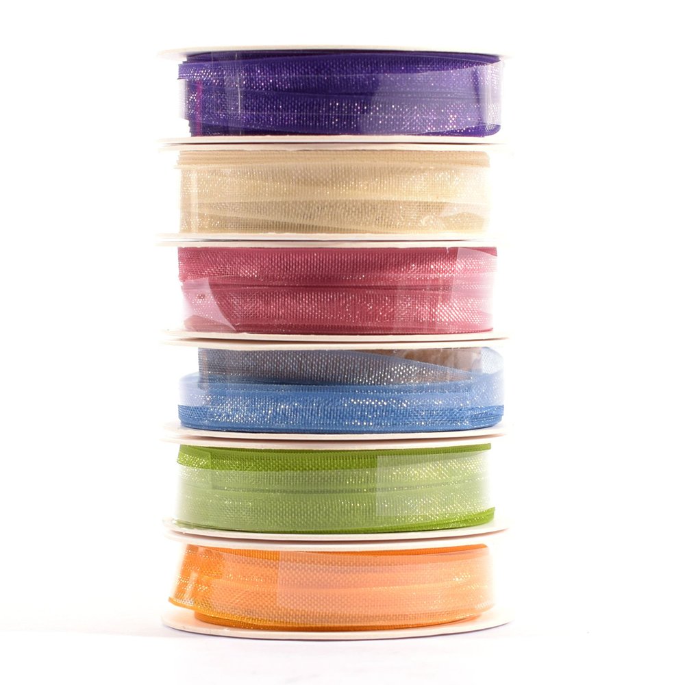 Vaessen Creative Organza Ribbon 6 Colours 3mmx2m Spring-2
