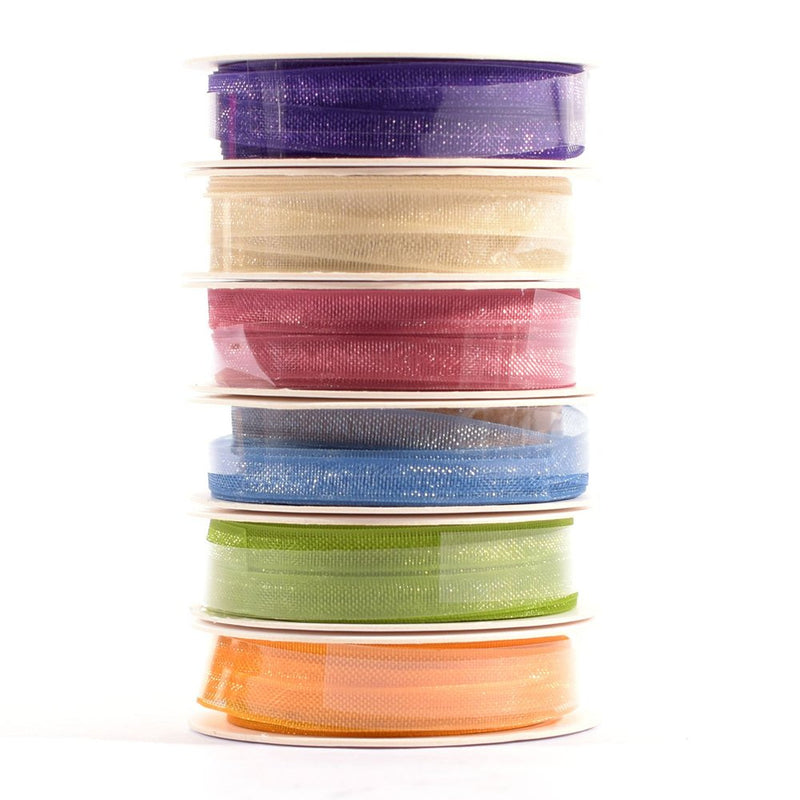 Vaessen Creative Organza Ribbon 6 Colours 3mmx2m Spring-2