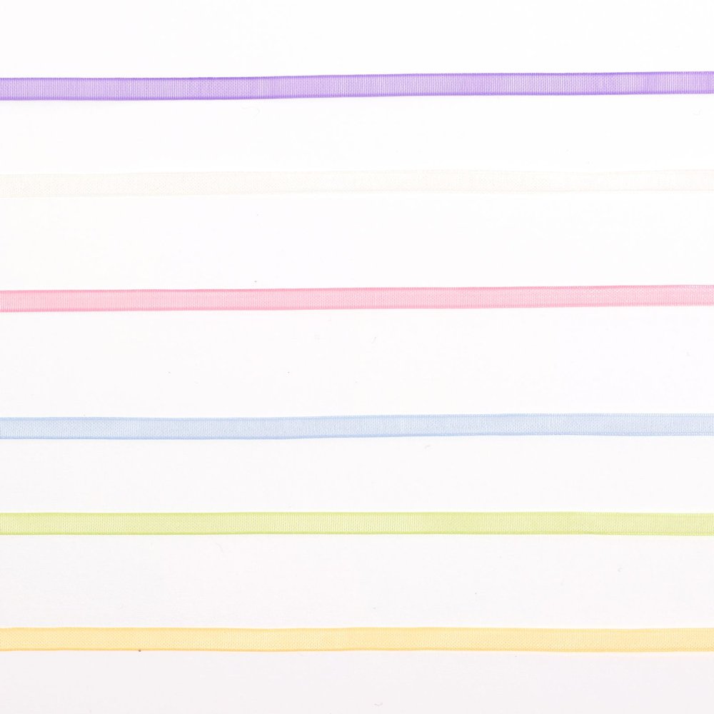 Vaessen Creative Organza Ribbon 6 Colours 3mmx2m Spring-4