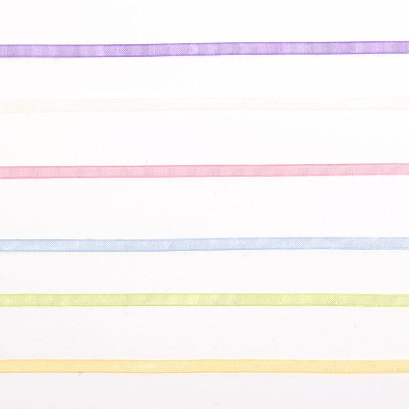 Vaessen Creative Organza Ribbon 6 Colours 3mmx2m Spring-4