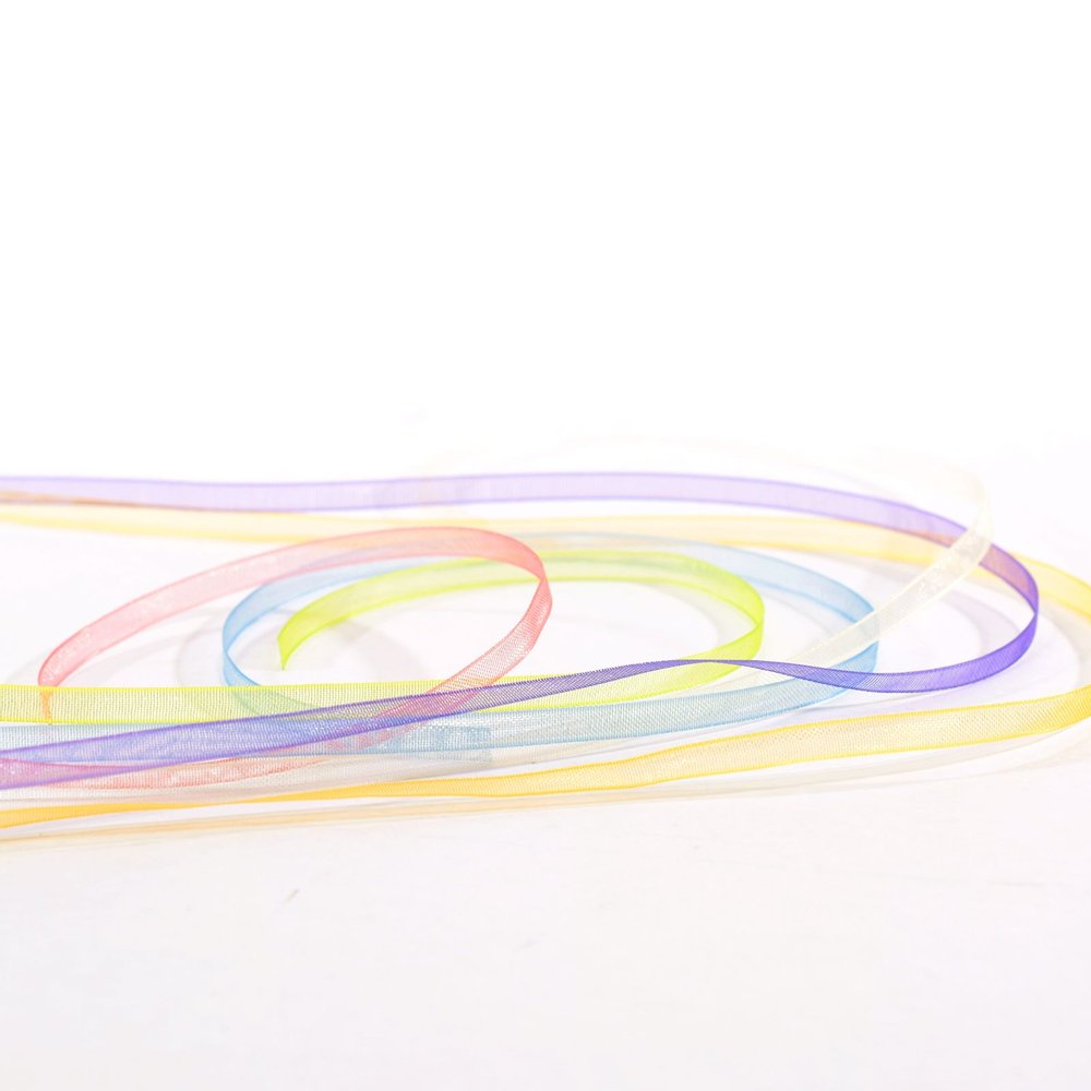 Vaessen Creative Organza Ribbon 6 Colours 3mmx2m Spring-5
