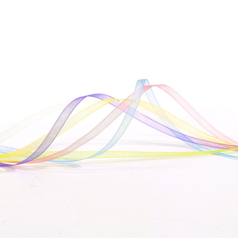 Vaessen Creative Organza Ribbon 6 Colours 3mmx2m Spring-6