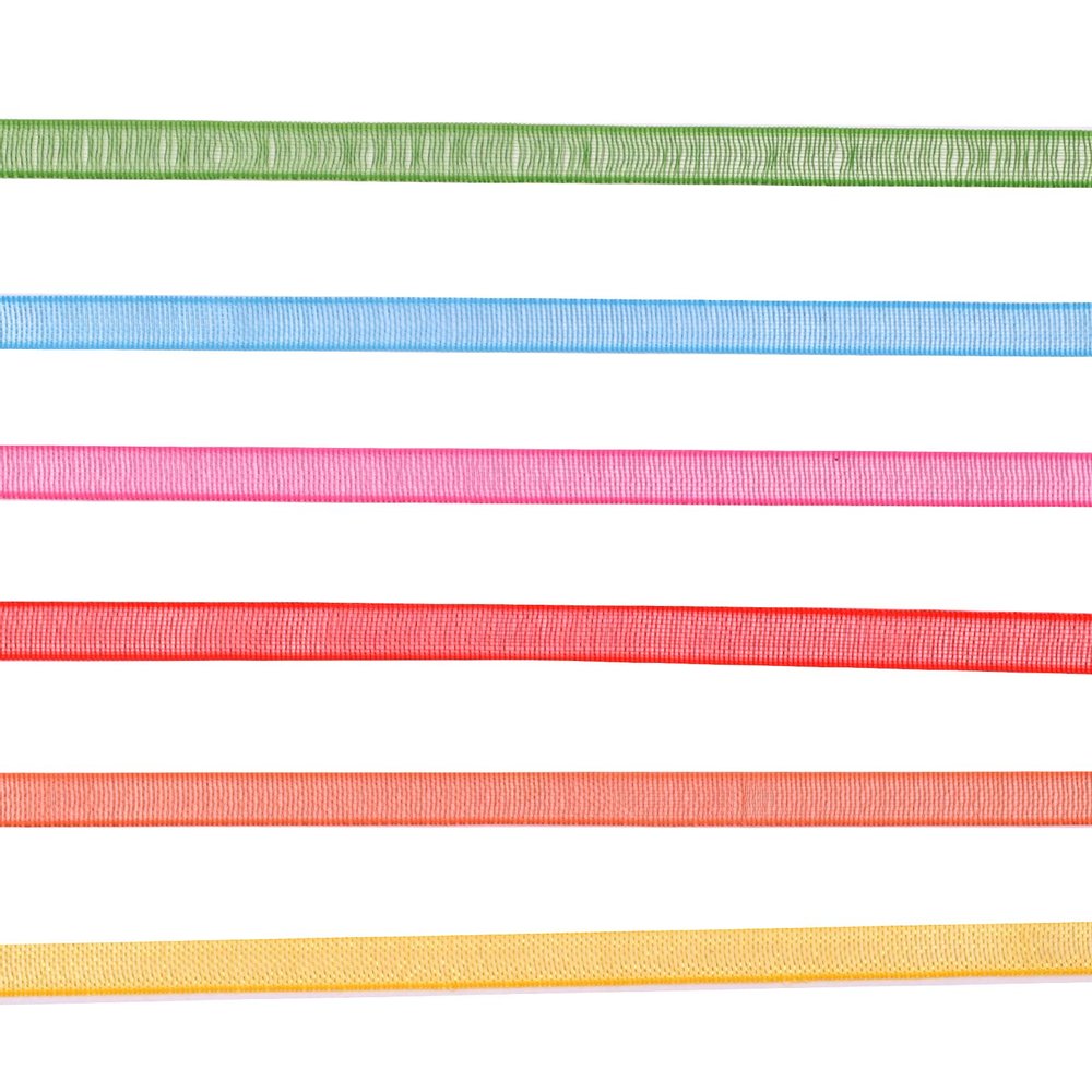Vaessen Creative Organza Ribbon 6 Colours 3mmx2m Summer-4