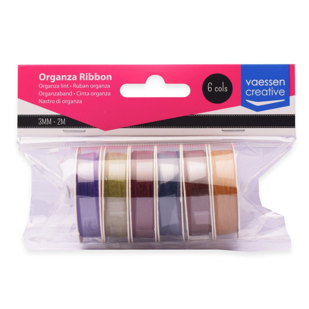 Vaessen Creative Organza Set 6 Colors 3mmx2m Autumn-1