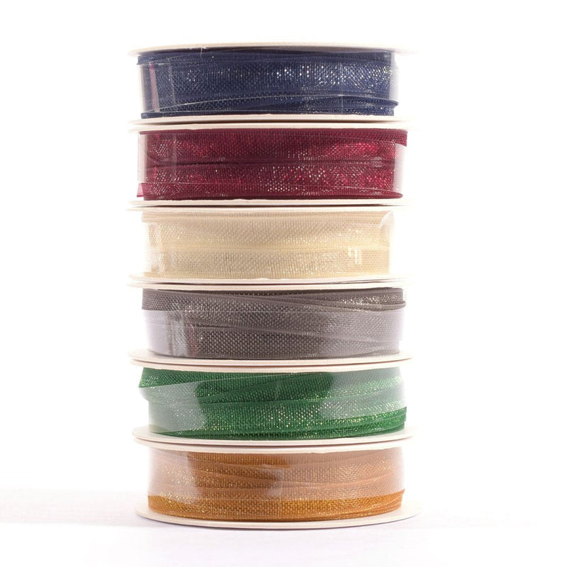 Vaessen Creative Organza Ribbon 6 Colours 3mmx2m Christmas-2