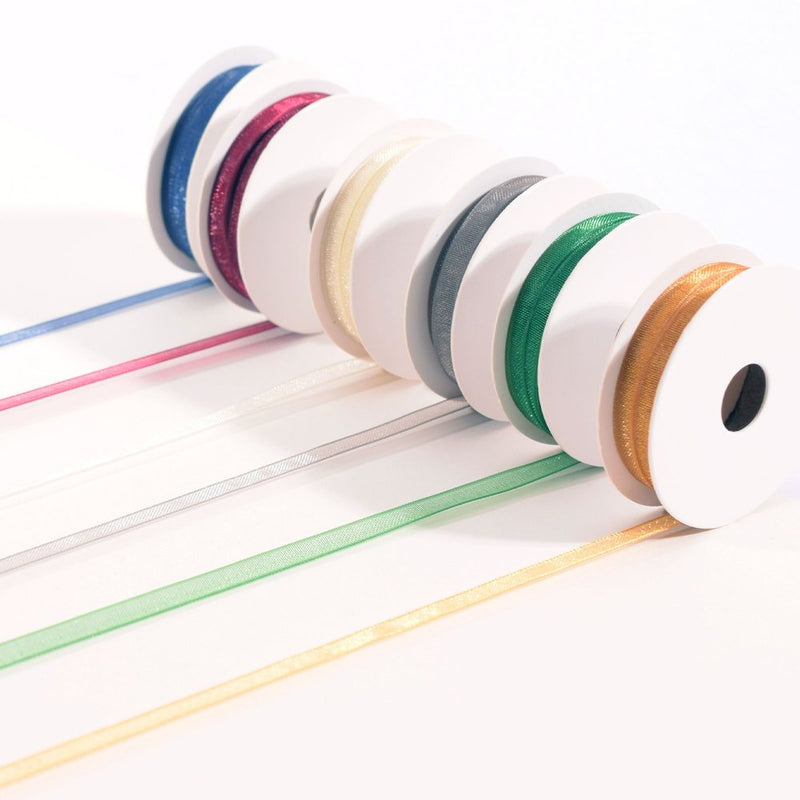 Vaessen Creative Organza Ribbon 6 Colours 3mmx2m Christmas-3