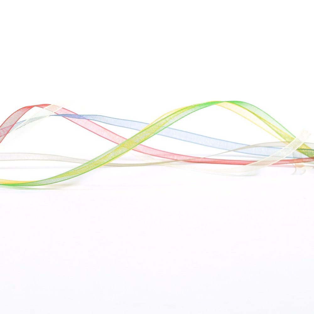 Vaessen Creative Organza Ribbon 6 Colours 3mmx2m Christmas-6