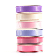 Vaessen Creative Satin Ribbon 6 Colours 6mmx2m Baby Pink-2