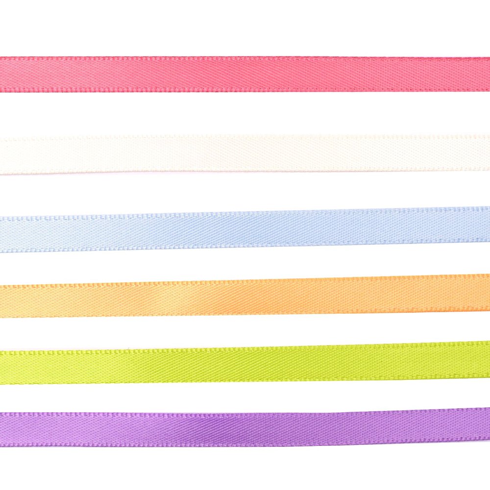 Vaessen Creative Satin Ribbon 6 Colours 6mmx2m Spring-4