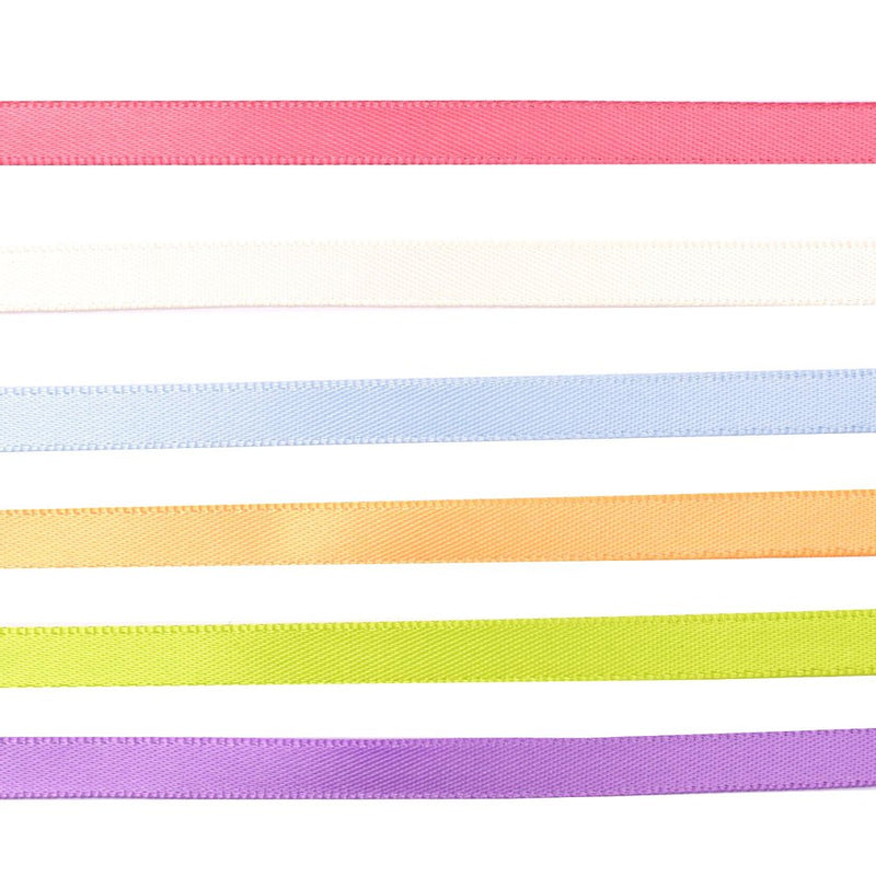 Vaessen Creative Satin Ribbon 6 Colours 6mmx2m Spring-4