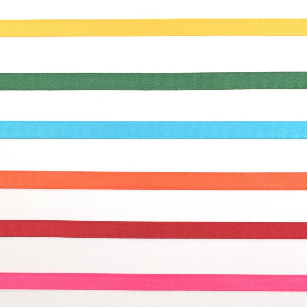Vaessen Creative Satin Ribbon 6 Colours 6mmx2m Summer-4