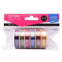 Vaessen Creative Organza Ribbon 6 Colours 6mmx2m Autumn-1