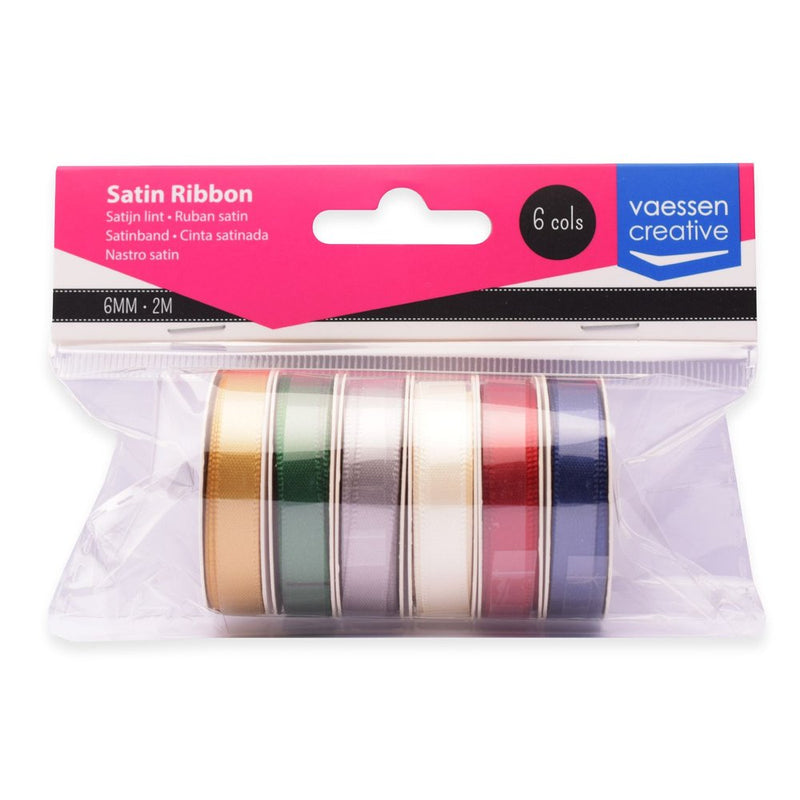 Vaessen Creative Organza Ribbon 6 Colours 6mmx2m Christmas-1