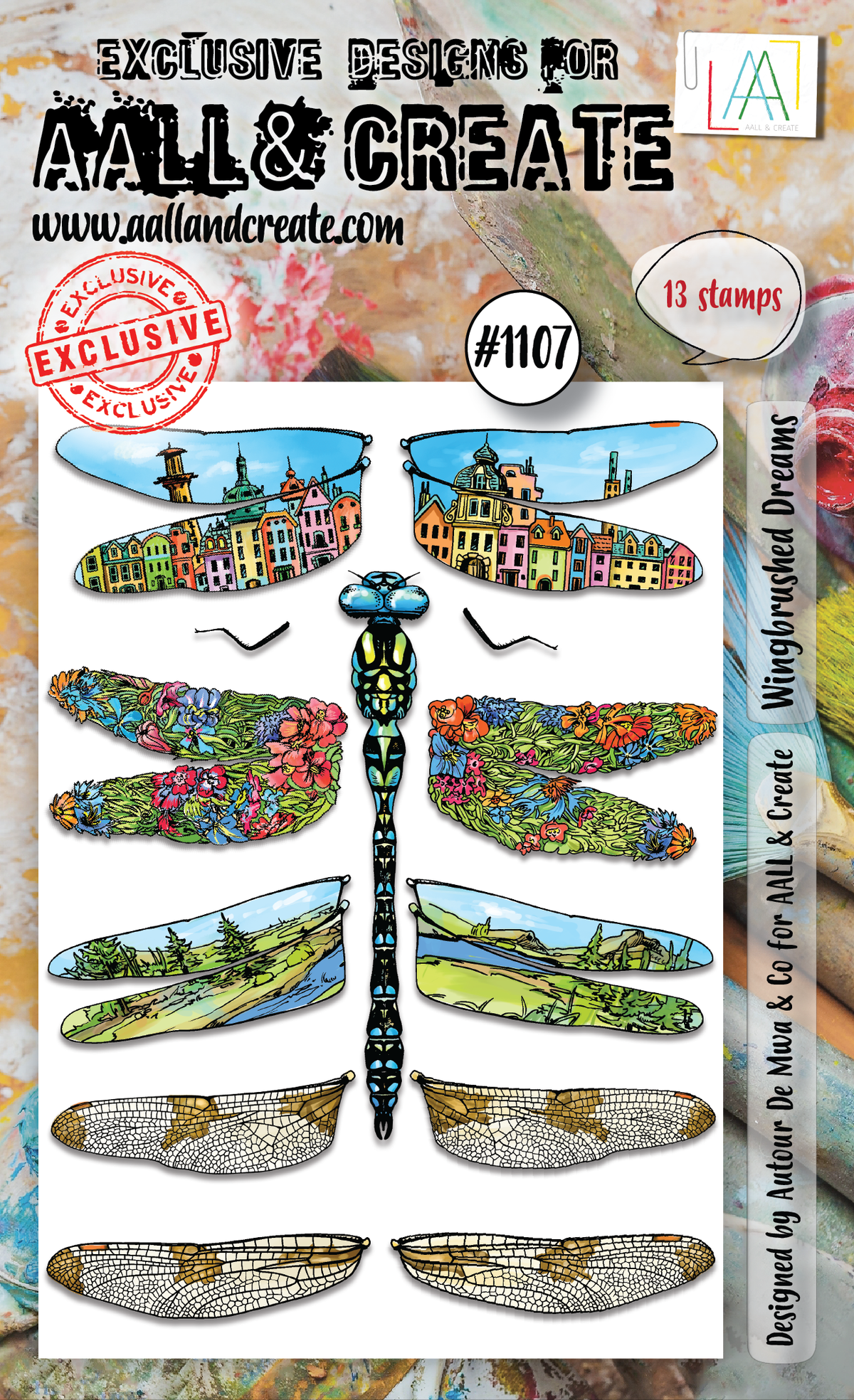 AALL and Create  A6 Stamp Set - 1107 - Wingbrushed Dreams-1