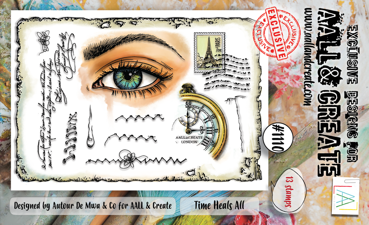 AALL and Create #1110 - A6 Stamp Set - Time Heals All-1