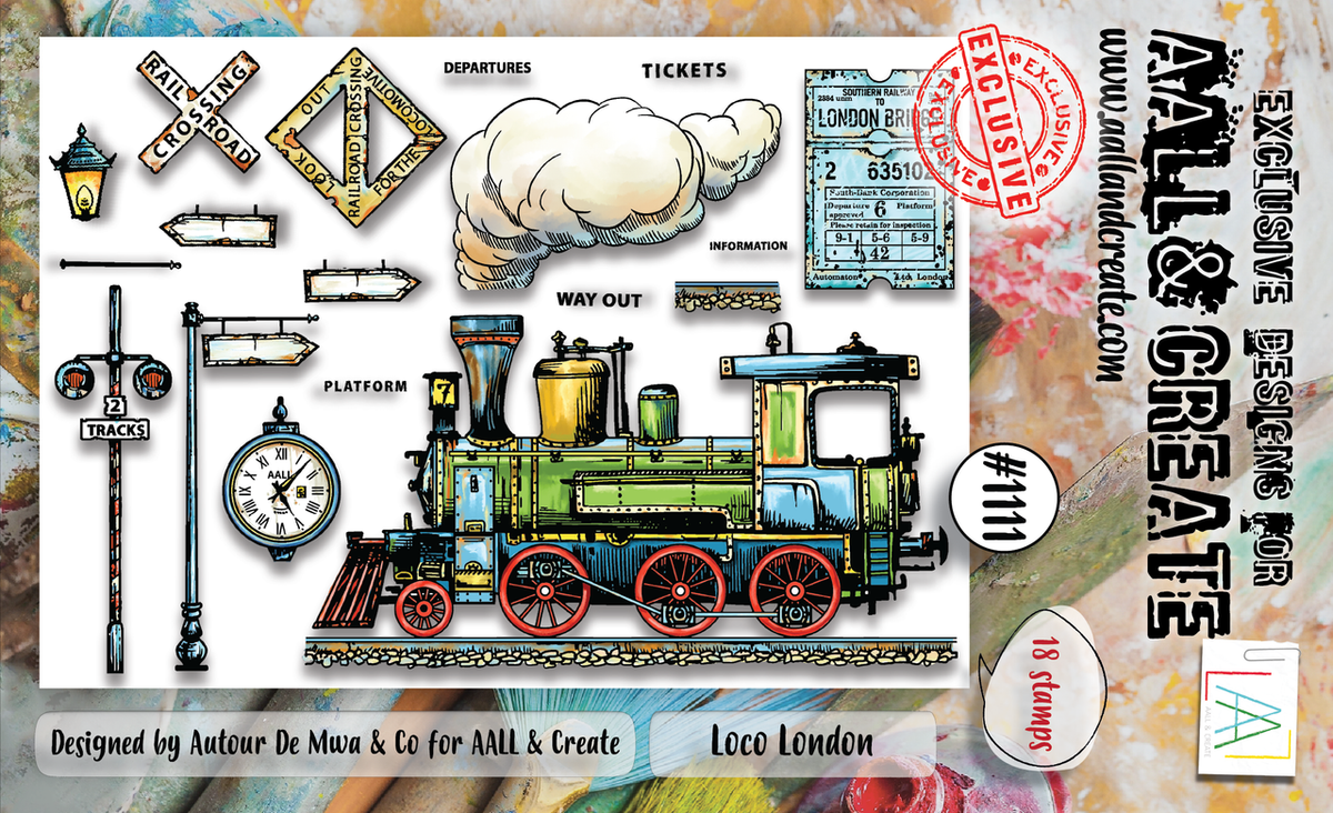 AALL and Create #1111 - A6 Stamp Set - Loco London-1