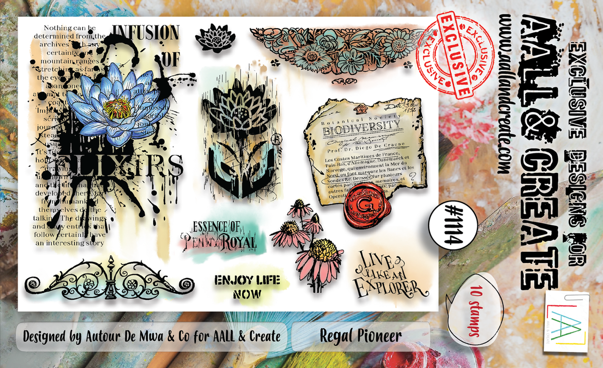 AALL and Create #1114 - A6 Stamp Set - Regal Pioneer-1