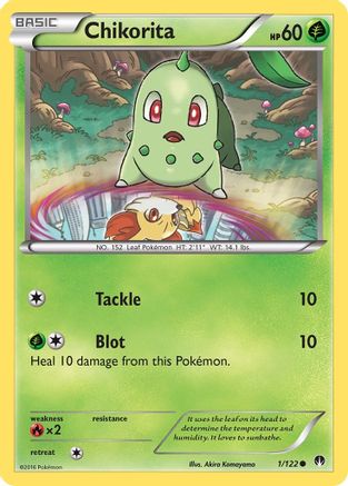 Chikorita 1/122 - XY  BREAKpoint Reverse Holofoil-1