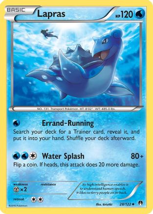 Lapras 28/122 - XY  BREAKpoint Reverse Holofoil-1