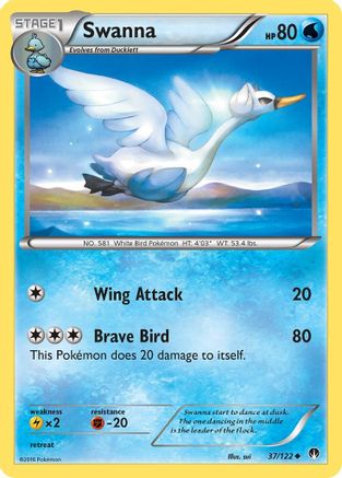 Swanna 37/122 - XY  BREAKpoint Reverse Holofoil-1