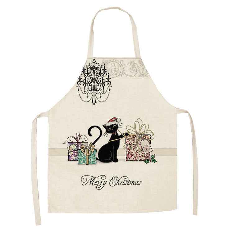 European and American cartoon cute cat apron-1