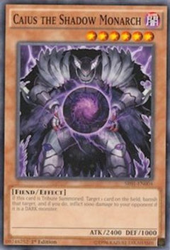 Caius the Shadow Monarch (SR01-EN004) - Structure Deck: Emperor of Darkness 1st Edition-1
