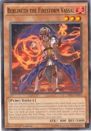 Berlineth the Firestorm Vassal (SR01-EN014) - Structure Deck: Emperor of Darkness 1st Edition-1