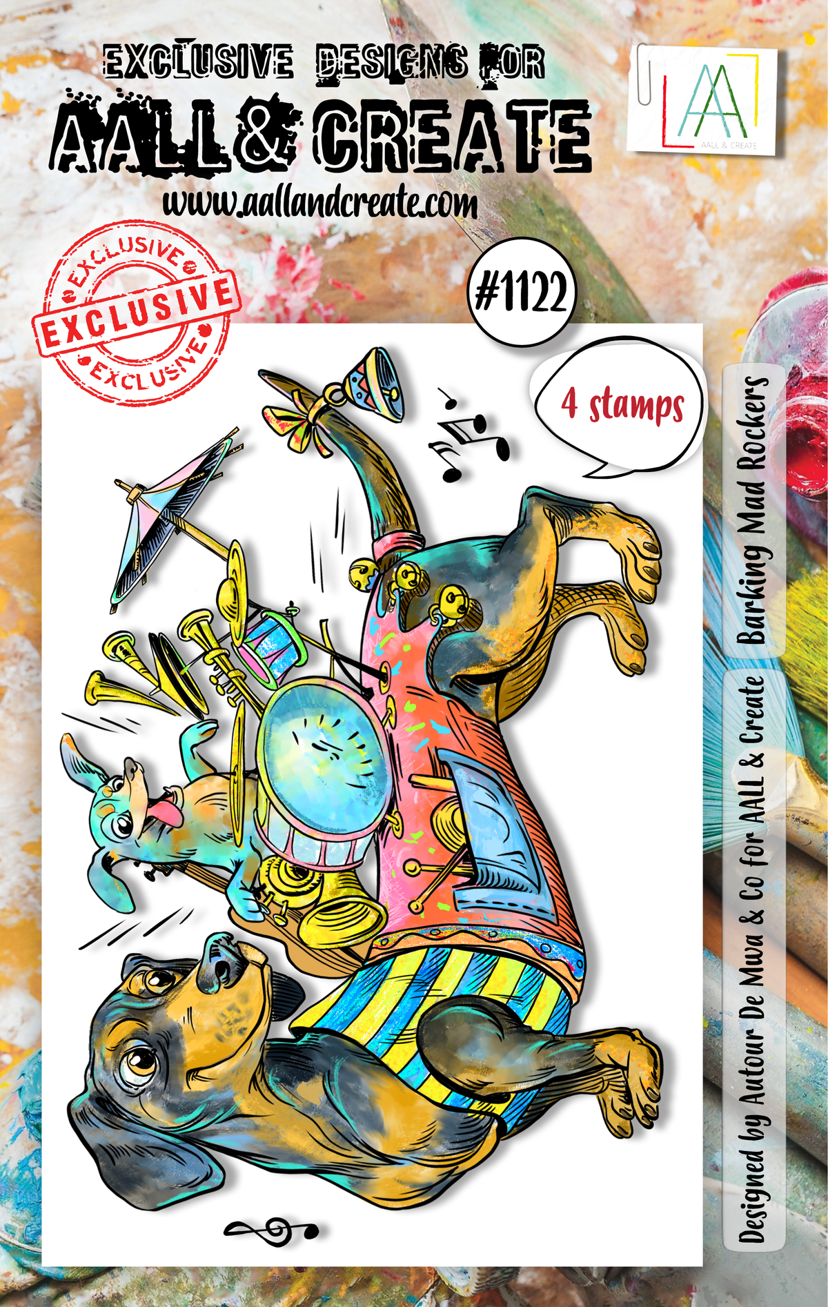 AALL and Create - A7 Stamp Set - Barking Mad Rockers-1