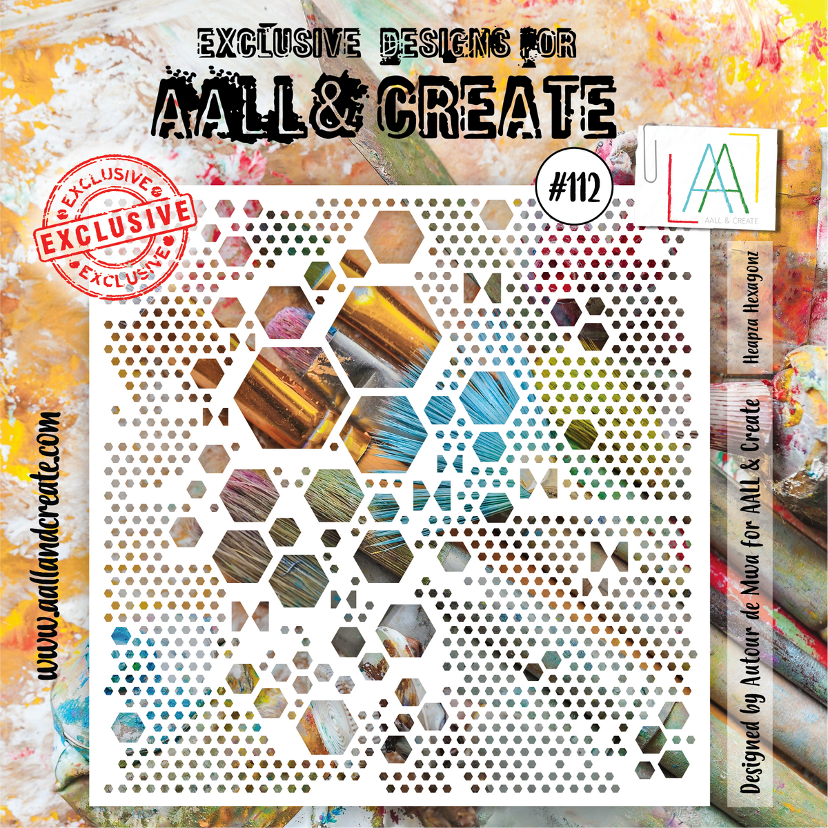 AALL and Create Stencil - 112 - Heapza Hexagonz-1