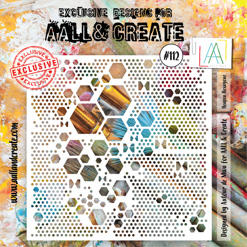 AALL and Create Stencil - 112 - Heapza Hexagonz-1
